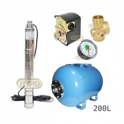 Zestaw pompa 3SQIBO0,55 IBO 230V zbiornik 200L poziomy