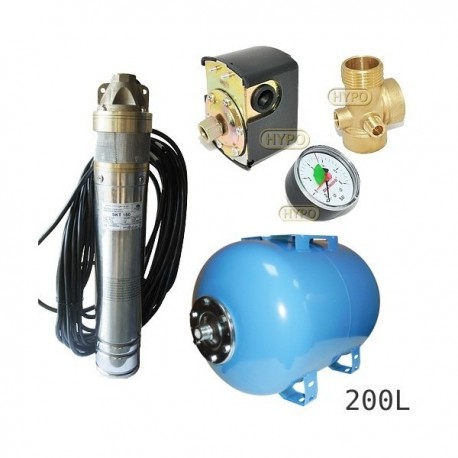 Zestaw pompa SKT100 400V OMNIGENA zbiornik AQUA-SYSTEM 200L poziomy
