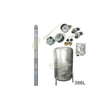 Zestaw pompa 3T23 400V OMNIGENA zbiornik ocynkowany HYDRO-VACUUM 300L pionowy 3T-23