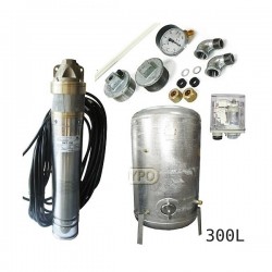 Zestaw pompa SKT150 400V OMNIGENA zbiornik ocynkowany HYDRO-VACUUM 300L pionowy