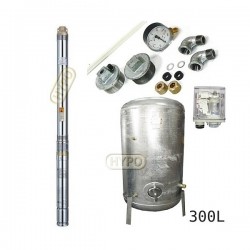 Zestaw pompa 3B24 230V OMNIGENA zbiornik ocynkowany HYDRO-VACUUM 300L pionowy 3B-24
