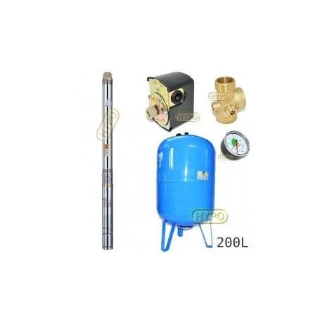 Zestaw pompa SKM150 230V OMNIGENA zbiornik AQUA-SYSTEM 200L pionowy