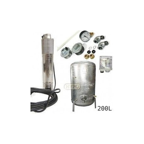 Zestaw pompa NKT-150 400V SUMOTO zbiornik ocynkowany HYDRO-VACUUM 200L pionowy