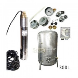 Zestaw pompa SKT200 400V OMNIGENA zbiornik ocynkowany HYDRO-VACUUM 300L pionowy