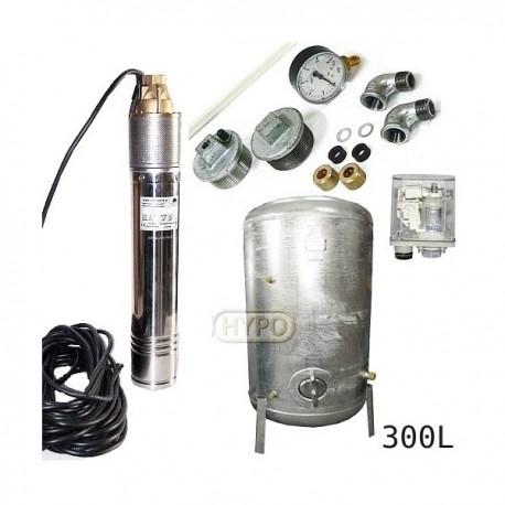Zestaw pompa SKT200 400V OMNIGENA zbiornik ocynkowany HYDRO-VACUUM 300L pionowy