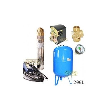 Zestaw pompa SKM200 230V OMNIGENA zbiornik AQUA-SYSTEM 200L pionowy