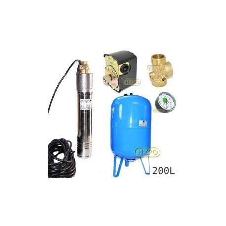 Zestaw pompa SKT200 400V OMNIGENA zbiornik AQUA-SYSTEM 200L pionowy