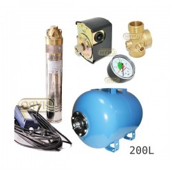 Zestaw pompa SKM200 230V OMNIGENA zbiornik AQUA-SYSTEM 200L poziomy