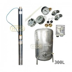 Zestaw pompa 3T2i33 230V IBO zbiornik ocynkowany HYDRO-VACUUM 300L pionowy