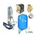 Zestaw pompa OMNITECH1100 230V OMNIGENA zbiornik AQUA-SYSTEM 200L pionowy