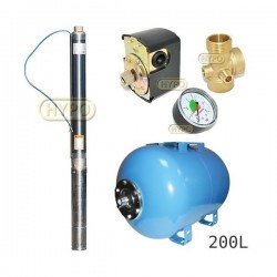 Zestaw pompa 3ti37 230V IBO zbiornik 200L poziomy