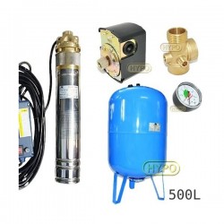 Zestaw pompa 4SKM100 IBO 230V zbiornik 500L pionowy