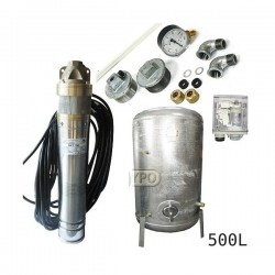 Zestaw pompa SKT100 400V OMNIGENA zbiornik ocynkowany HYDRO-VACUUM 500L pionowy