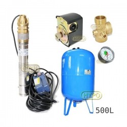 Zestaw pompa 3SKM100 3' 230V OMNIGENA zbiornik AQUA-SYSTEM 500L pionowy