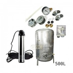 Zestaw pompa TN10 230V OMNIGENA zbiornik ocynkowany HYDRO-VACUUM 500L pionowy