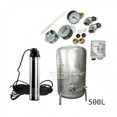 Zestaw pompa TN10 230V OMNIGENA zbiornik ocynkowany HYDRO-VACUUM 500L pionowy