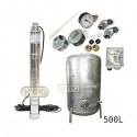 Zestaw pompa 3SQIBO0,75 IBO 230V zbiornik ocynkowany HYDRO-VACUUM 500L pionowy