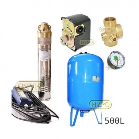 Zestaw pompa SKM200 230V OMNIGENA zbiornik AQUA-SYSTEM 500L pionowy