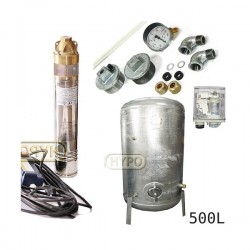 Zestaw pompa SKM200 230V OMNIGENA zbiornik ocynkowany HYDRO-VACUUM 500L pionowy