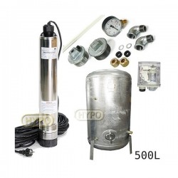 Zestaw pompa OMNITRON5000 OMNIGENA 230V zbiornik ocynkowany HYDRO-VACUUM 500L pionowy