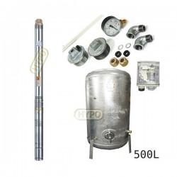 Zestaw pompa 3B-33 230V OMNIGENA zbiornik ocynkowany HYDRO-VACUUM 500L pionowy 3B33