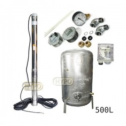 Zestaw pompa 3,5SC3/19 400V OMNIGENA zbiornik ocynkowany HYDRO-VACUUM 500L pionowy 3,5SC3-19