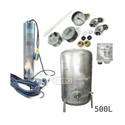 Zestaw pompa OMNITECH1100 230V OMNIGENA zbiornik ocynkowany HYDRO-VACUUM 500L pionowy