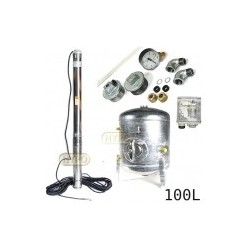 Zestaw pompa SQ3-55 zbiornik ocynkowany HYDRO-VACUUM 100L pionowy