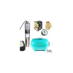 Zestaw pompa 4SD6-10 400V IBO zbiornik 50L poziomy