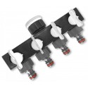 Rozdzielacz WHITE LINE 4-drożny z zaworami WL-3033